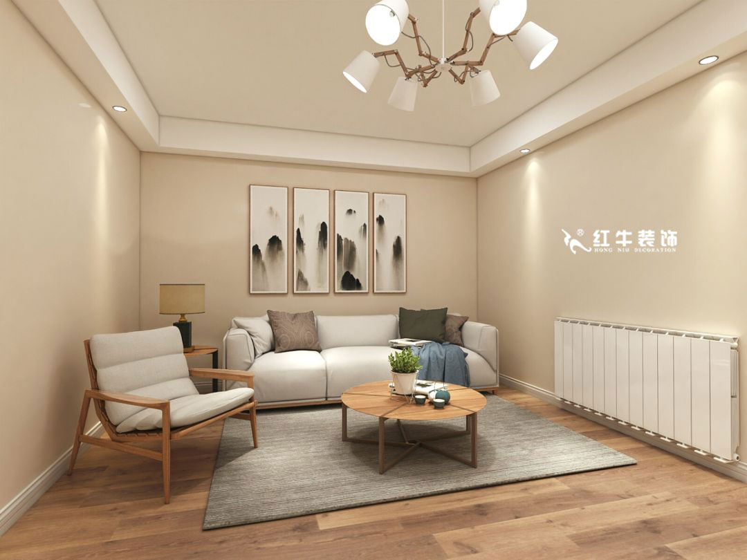 蔣琛_九條巷106㎡現代風“養(yǎng)老房”裝修，給設計做減法！04客廳+logo