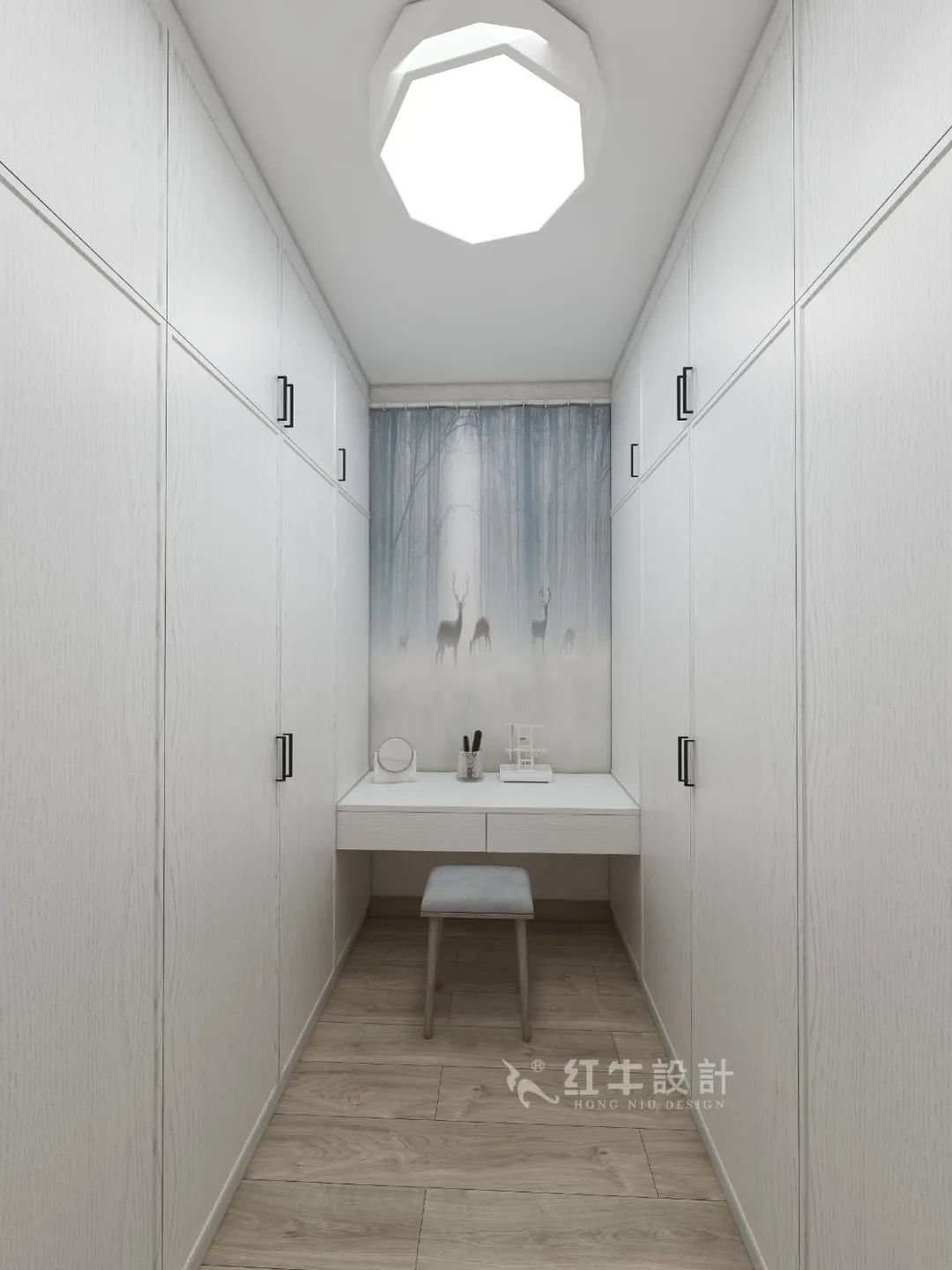 劉萍萍_花崗鴻福城132㎡現(xiàn)代簡約風格_兩套小戶型打通變大宅，中西雙廚房+衣帽間打造品質(zhì)生活！13衣帽間