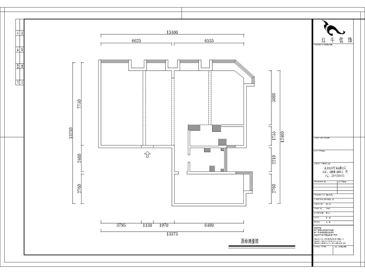 熊皓宇_金輪大廈2301室-170㎡-現(xiàn)代輕奢風(fēng)格_3室2廳2衛(wèi)（老房翻新）_定制家￥176858_全包30萬00_01原始測(cè)量圖