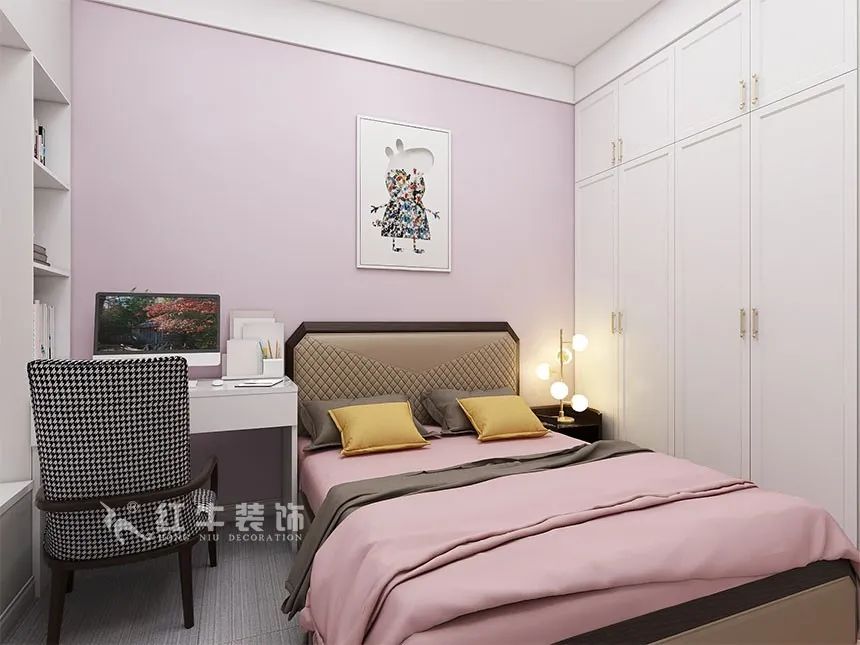 140㎡四房改三房，改善型住宅就要這樣設計?。ú坛申籣泊云間140㎡現(xiàn)代輕奢風格_4室2廳2衛(wèi)_新房裝修_半包￥106935）12